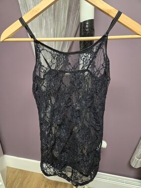 Black Lace Camisole Slip - Women Intimates